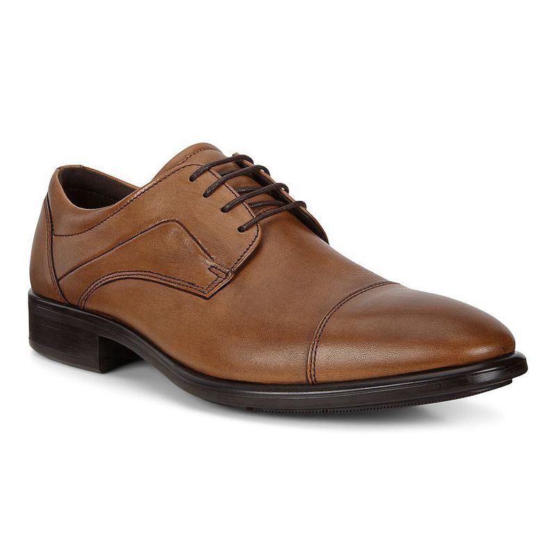 Men Business Ecco Citytray - Derby Brown - India QVCOPJ264